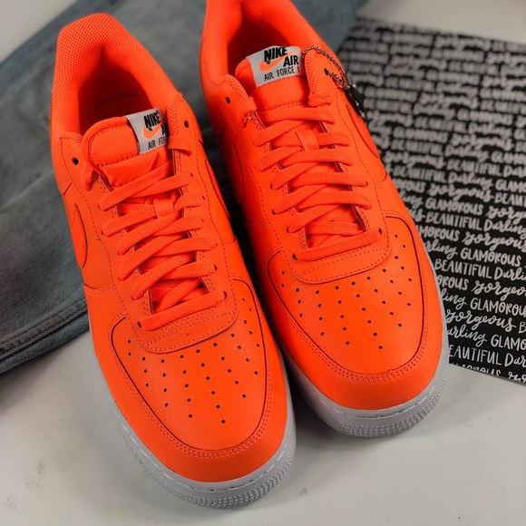 Nike Shoes Nike Air Force Just Do It Neon Orange Nike Shoes Nike Air Force Just Do It Neon Orange